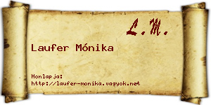 Laufer Mónika névjegykártya